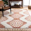 Safavieh Moroccan Tassel Shag Area Rug, Orange / Ivory Bohemian Style Non-shedding