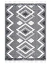 Safavieh Moroccan Tassel Shag Polyester & Polypropylene Rug In Gray