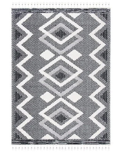 Safavieh Moroccan Tassel Shag Polyester & Polypropylene Rug In Gray