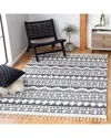 Safavieh Moroccan Tassel Shag Polyester & Polypropylene Rug In Black