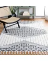Safavieh Moroccan Tassel Shag Polypropylene Pile Rug In Gray