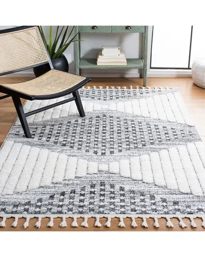 Safavieh Moroccan Tassel Shag Polypropylene Pile Rug In Gray