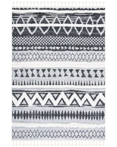 Safavieh Moroccan Tassel Shag Polypropylene Pile Rug In Black