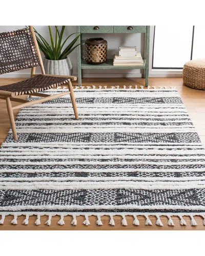 Safavieh Moroccan Tassel Shag Polypropylene Pile Rug In Black