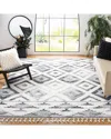 Safavieh Moroccan Tassel Shag Polypropylene Pile Rug In Gray