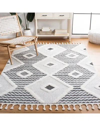 Safavieh Moroccan Tassel Shag Polypropylene Pile Rug In Gray