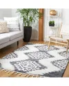 Safavieh Moroccan Tassel Shag Polypropylene Pile Rug In Gray