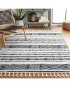 Safavieh Moroccan Tassel Shag Polypropylene Pile Rug In Black
