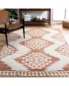 Safavieh Moroccan Tassel Shag Polypropylene Pile Rug In Orange