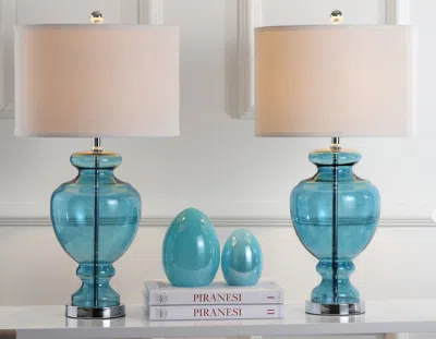 Safavieh Morocco Glass Lamp In Blue