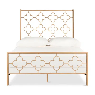 Safavieh Morris Lattice 62.5 Metal Bed - Queen In Antique Gold/multi