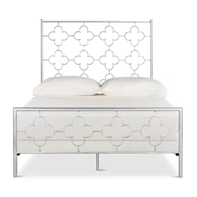Safavieh Morris Lattice 62.5 Metal Bed - Queen In Antique Silver/multi