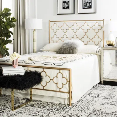 Safavieh Morris Lattice Metal Bed In Gold