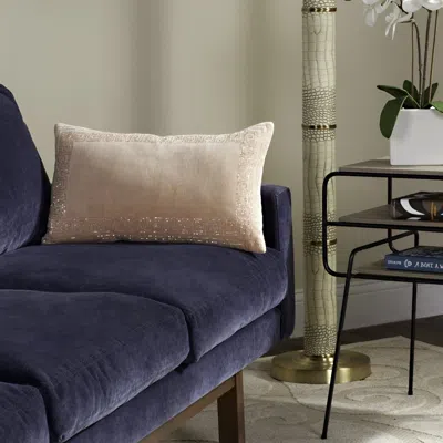 Safavieh Morrocan Border Pillow In Neutral