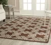 Safavieh Mosaic Hand Made Area Rug, Brown / Creme Contemporary Style Non-shedding In Brown