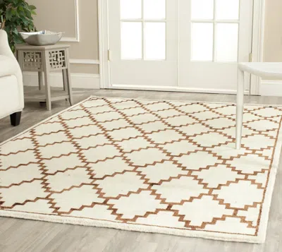 Safavieh Mosaic Hand Made Area Rug, Ivory / Brown Contemporary Style Non-shedding