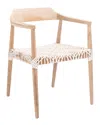 Safavieh Munro Leather Woven Accent Chair