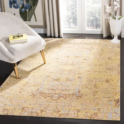 Safavieh Mystique Machine Made Area Rug, Gold / Multi Transitional Style Easy Care