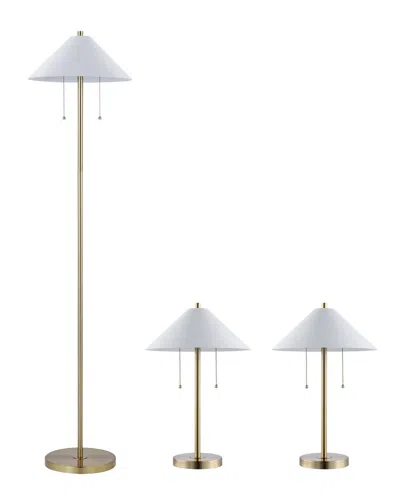 Safavieh Nadia Floor And Table Lamp Set In Brass
