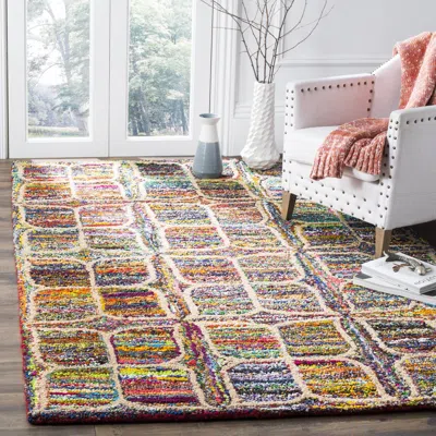 Safavieh Nantucket Hand Made Area Rug, Multi Bohemian Style Non-shedding