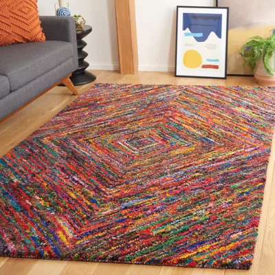 Safavieh Nantucket Hand Made Area Rug, Multi Bohemian Style Non-shedding