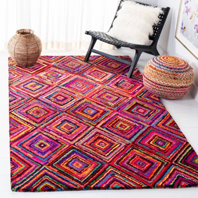 Safavieh Nantucket Hand Made Area Rug, Multi Bohemian Style Non-shedding