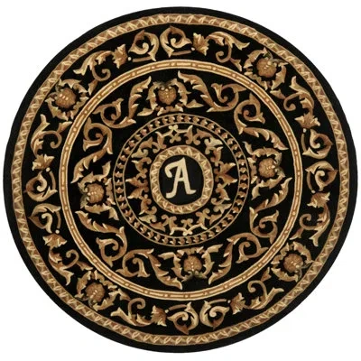 Safavieh Naples Hand Tufted Wool Pile Floral Rug In Black