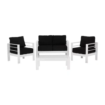 Safavieh Nason 4-pc. Conversation Set Cushioned In White