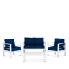 Safavieh Nason 4 Piece Outdoor Living Set In Navy