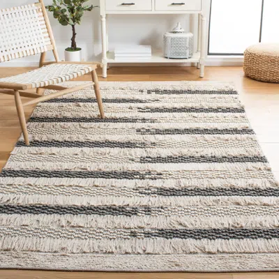 Safavieh Natura Hand Made Area Rug, Beige / Grey Bohemian Style Non-shedding In Gray
