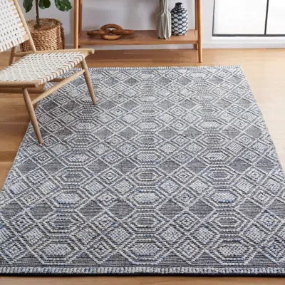 Safavieh Natura Hand Made Area Rug, Blue Contemporary Style Non-shedding In Gray