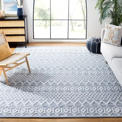 Safavieh Natura Hand Made Area Rug, Blue / Ivory Bohemian Style Non-shedding