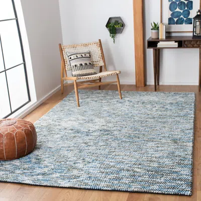 Safavieh Natura Hand Made Area Rug, Blue / Ivory Solid / Tonal Style Non-shedding