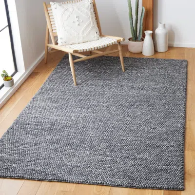 Safavieh Natura Hand Made Area Rug, Dark Grey Solid / Tonal Style Non-shedding In Gray
