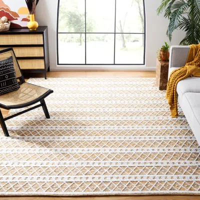 Safavieh Natura Hand Made Area Rug, Gold / Black Bohemian Style Non-shedding In Brown