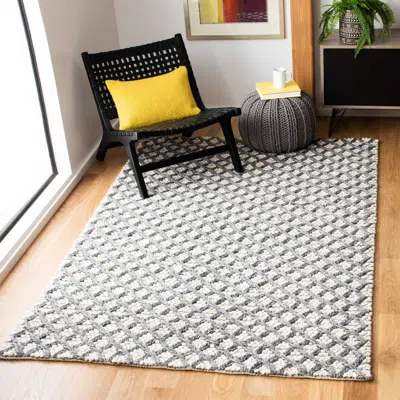 Safavieh Natura Hand Made Area Rug, Grey / Beige Contemporary Style Non-shedding In Black