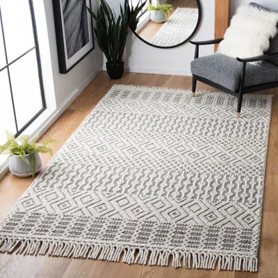 Safavieh Natura Hand Made Area Rug, Ivory / Black Bohemian Style Non-shedding In Neutral