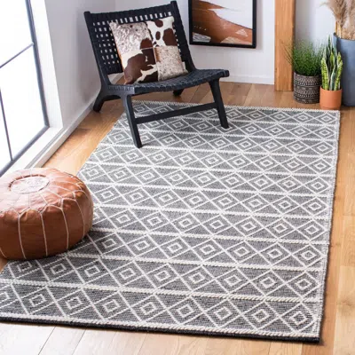 Safavieh Natura Hand Made Area Rug, Ivory / Black Bohemian Style Non-shedding In Gray