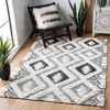 Safavieh Natura Hand Made Area Rug, Ivory / Black Bohemian Style Non-shedding In Gray