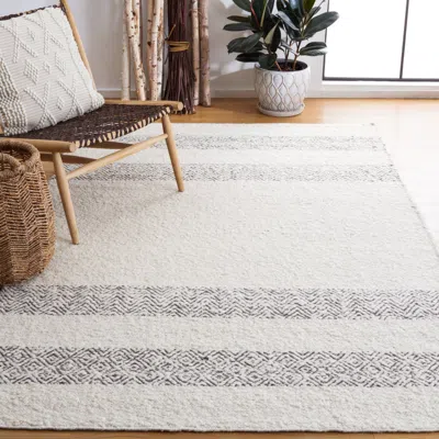 Safavieh Natura Hand Made Area Rug, Ivory / Black Contemporary Style Non-shedding In Neutral