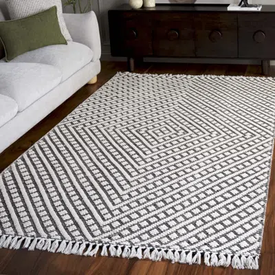 Safavieh Natura Hand Made Area Rug, Ivory / Black Contemporary Style Non-shedding In Gray