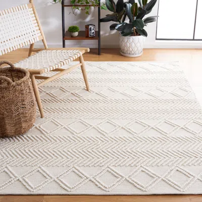 Safavieh Natura Hand Made Area Rug, Ivory Contemporary Style Non-shedding In White