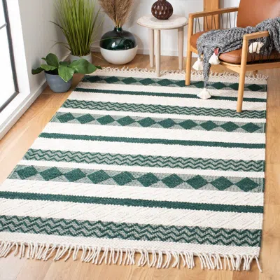 Safavieh Natura Hand Made Area Rug, Ivory / Green Bohemian Style Non-shedding