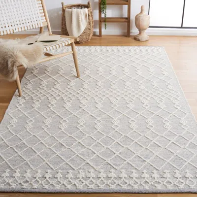 Safavieh Natura Hand Made Area Rug, Ivory / Grey Transitional Style Non-shedding In Gray