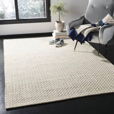 Safavieh Natura Hand Made Area Rug, Ivory Solid / Tonal Style Non-shedding In White