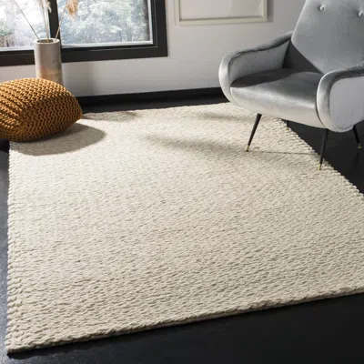 SAFAVIEH NATURA HAND MADE AREA RUG, IVORY SOLID / TONAL STYLE NON-SHEDDING