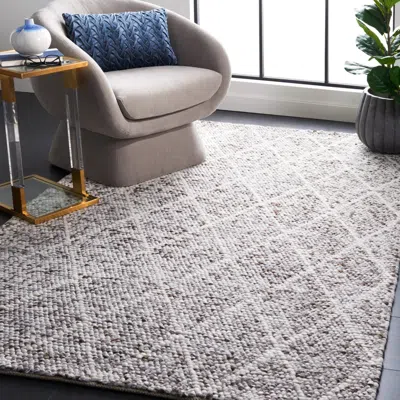 Safavieh Natura Hand Made Area Rug, Ivory / Stone Bohemian Style Non-shedding In Gray
