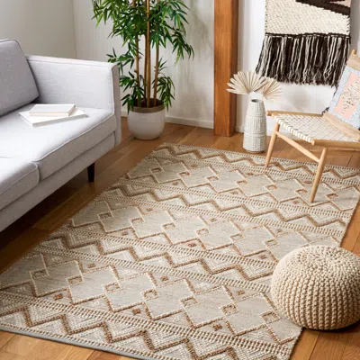 Safavieh Natura Hand Made Area Rug, Natural / Ivory Bohemian Style Non-shedding In Brown