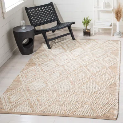 Safavieh Natura Hand Made Area Rug, Natural / Ivory Bohemian Style Non-shedding In Brown