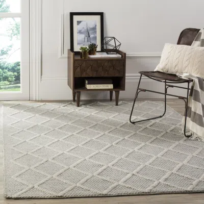 Safavieh Natura Hand Made Area Rug, Silver / Ivory Contemporary Style Non-shedding In Gray